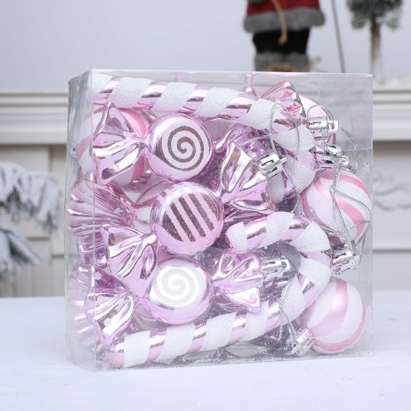 18 Pcs Christmas Ball Ornaments, Gift Box Set, Tree Hanging Pendants, Holiday Decorations for Christmas Trees, Window Displays & Party Décor, Festive Home Accessories