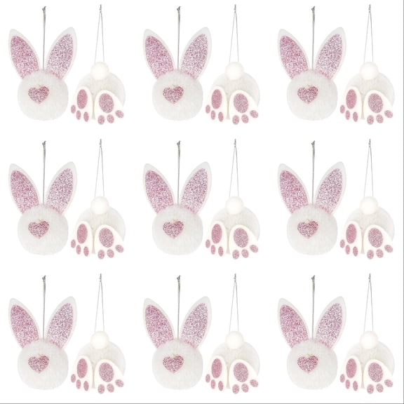 3Pcs Handmade Wool Felt Bunny Ornaments, CQCYD Easter Bunny Ornaments ...