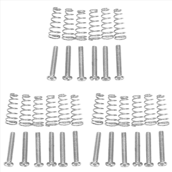 18 Pcs Electric Guitar Tremolo Bridge String Saddles Mount Adjust Conical Spring and Screws Silver,18 x Guitar Saddle Mount Screws 18 x Guitar Saddle Mount Springs,Silver