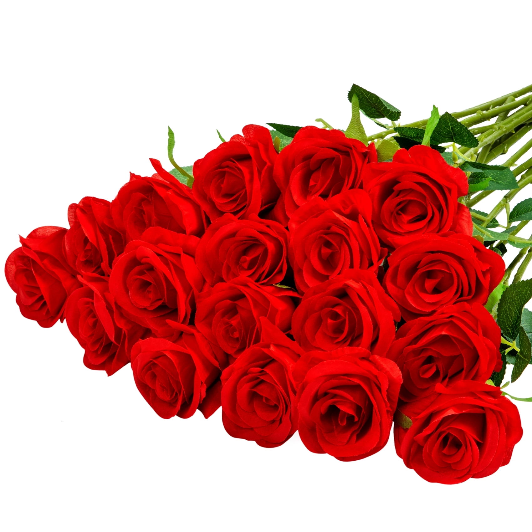 Red fake deals roses
