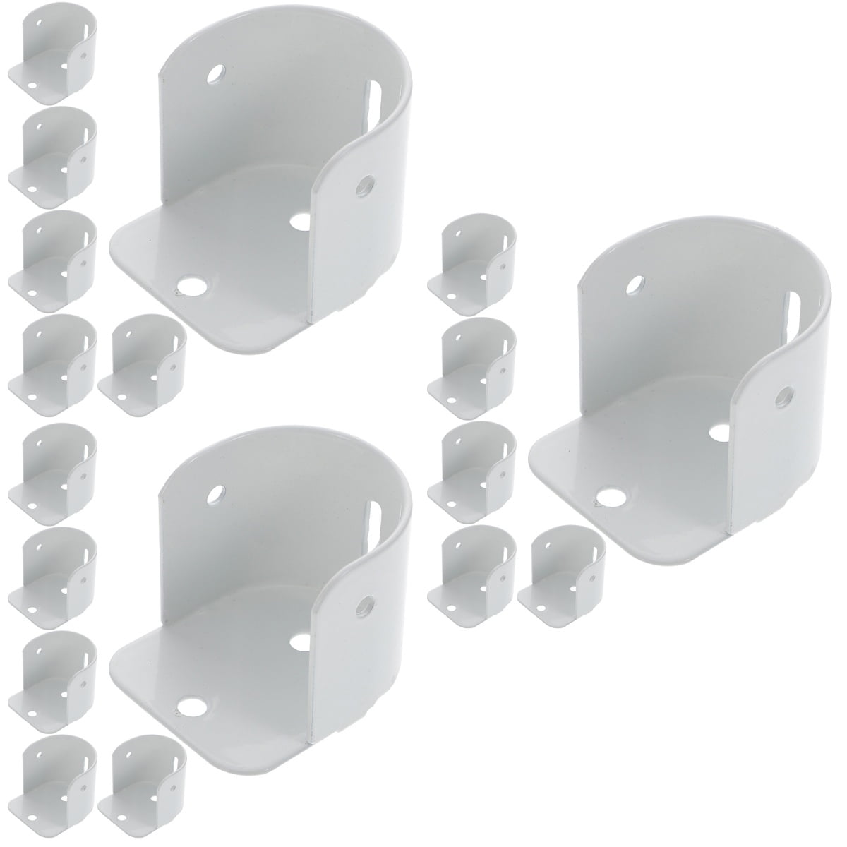 18 Pcs Flange Seat Shower Rod Closet Rod Brackets Heavy Duty Closet Rod