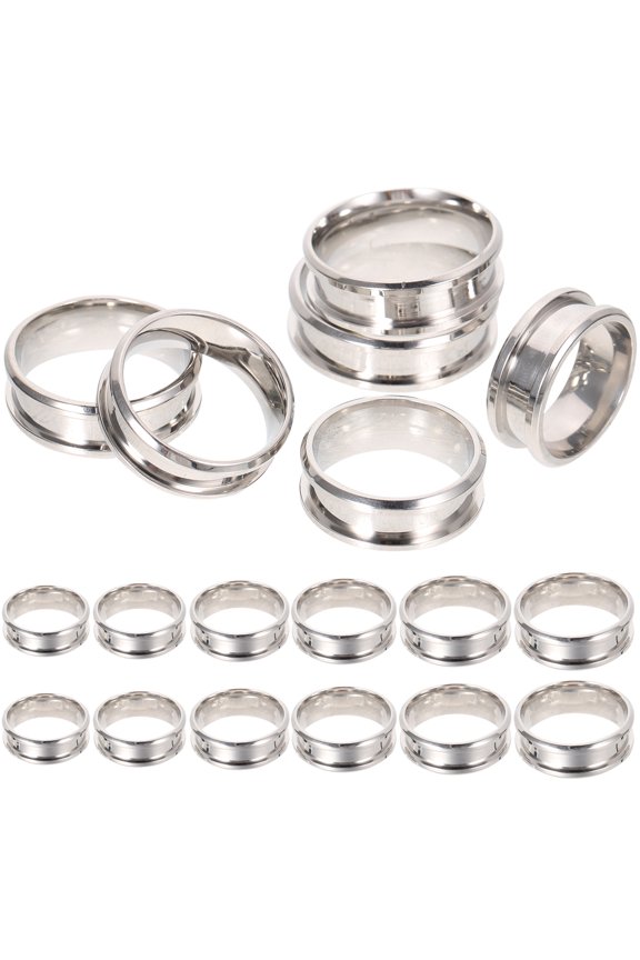 Rings for Crafting 304 Stainless Steel 18pcs