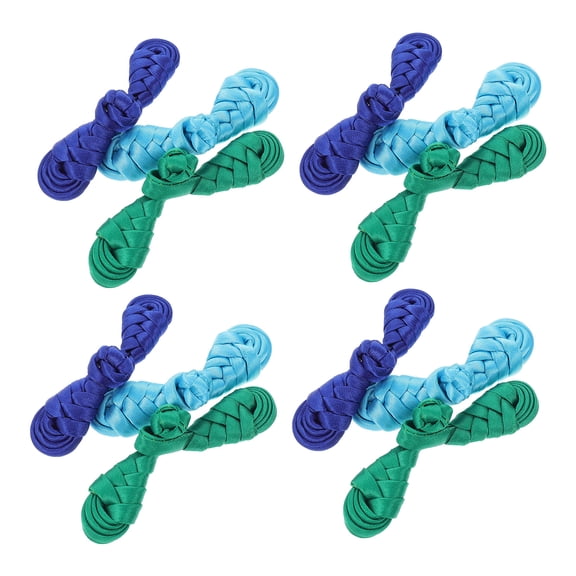 18 Pcs Fun Buttons Solid Pipa Buckle Solid Buttons Cheongsam Buttons 8x2cm Blue