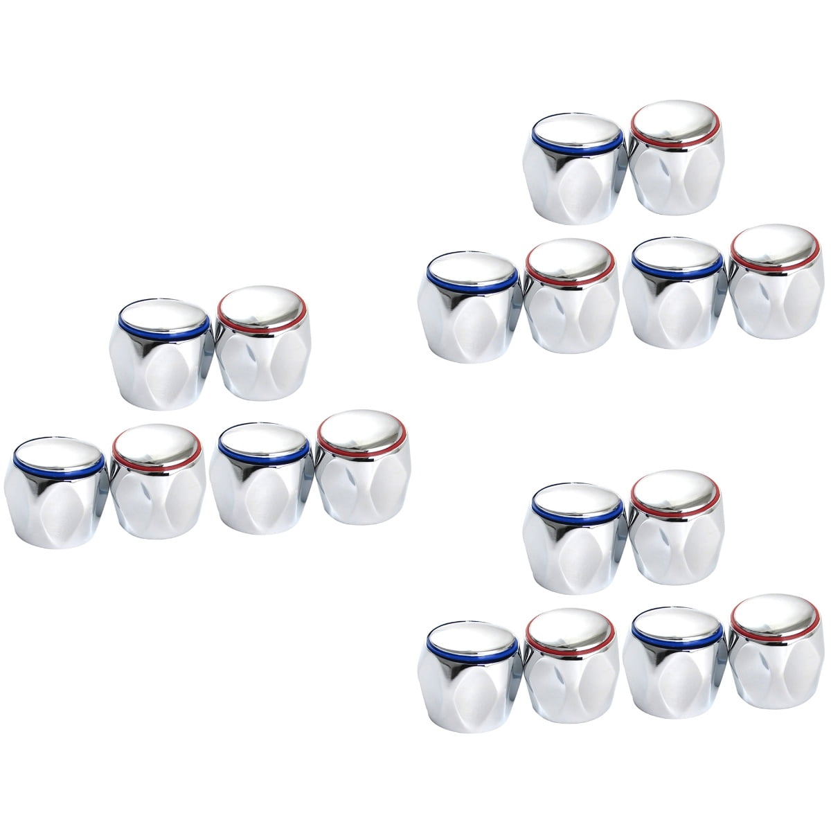 18 Pcs Hot and Cold Water Switch Faucet Knob Handle Replacement Handles Sink Tap for Bathtub