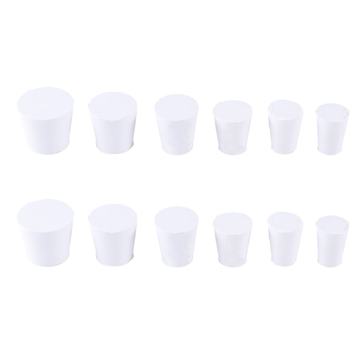 18 Pcs Lab Equipment Stopper for Laboratory Rubber Plug White
