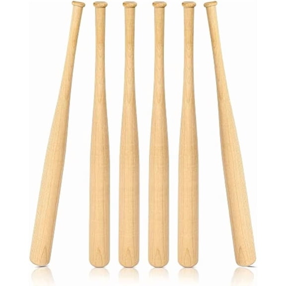 18 Pcs Mini Baseball Bat 18 Inch Unfinished Wooden Small Unpainted Baseball Bats Craft for DIY Painting Sports Games Party Favors Craft