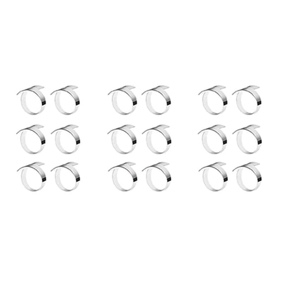 18 Pcs Napkin Ring,Circle Napkin Holder for Wedding Christmas Party Dinner Table Decor Silver