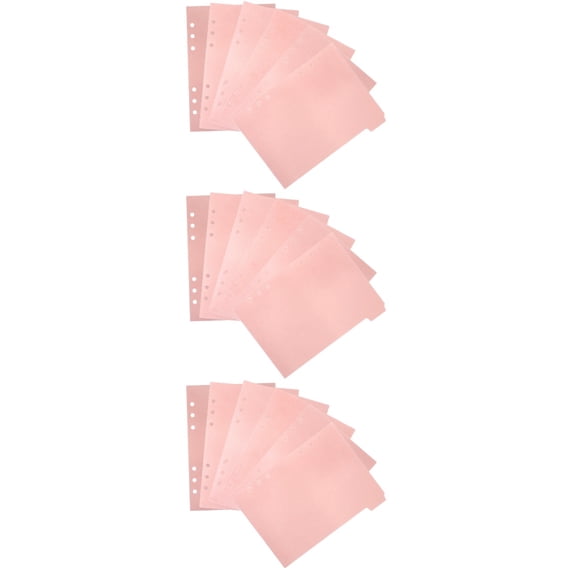 18 Pcs Notebook Separated Pages Colored Binder Dividers Detachable Pads Label A5