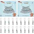 thumbnail image 1 of 18 Pcs Number Beads Stitch Markers Star Crochet Stitch Marker Charms Removable Clasps Locking Stitch Marker for Knitting Weaving Sewing Jewelry Making, 1 of 6