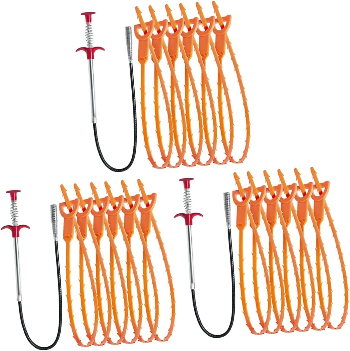 18 Pcs Pipe Cleaner Hair Sink Hair Removal Tool Snake Drain Sink Drain