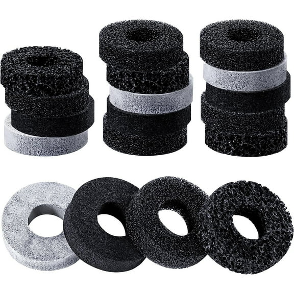 18 PCS Precision Rings Aim Assist Rings Motion Control for PS5/Steam Deck/PS4/Xbox Series X&S/Xbox One/Switch/Switch OLED/Switch Pro Controller, 2 Different Strengths-Gray & Black