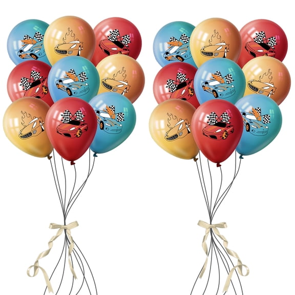 18 Pcs Race car-theme Birthday Party KKS1Decoration Balloons,Latex Balloon,race car- Theme Party Supplies, Birthday Party Ballons