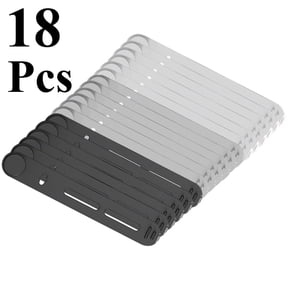 18 Pcs Reusable Silicone Cable Ties, Adjustable Cord Organizer Straps for Charger & Earphone Management, 3.15 Inch