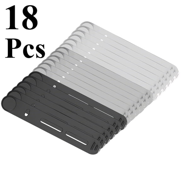 18 Pcs Reusable Silicone Cable Ties, Adjustable Cord Organizer Straps for Charger & Earphone Management, 3.15 Inch