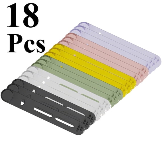 18 Pcs Reusable Silicone Cable Ties, Adjustable Cord Organizer Straps for Charger & Earphone Management, 3.15 Inch