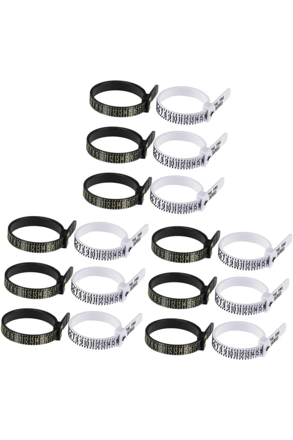 18 Pcs Rings American Ring Sizer Skull Beads for Jewelry Men Suits Ring Gauge Sizer Measuring Circle