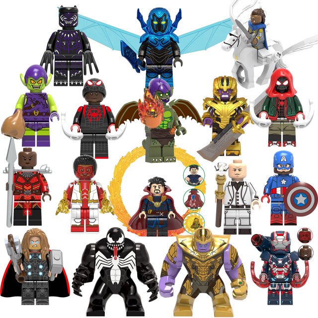 18 Pcs/Set Superhero Venom Mini Figures Building Blocks Toys, 1.773.14