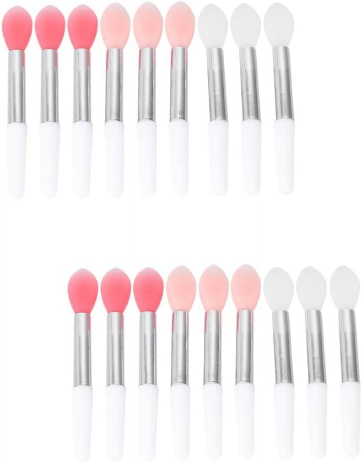 18 Pcs Silicone Lip Brush Mini Lipsticks Cleaning Tools Lip Brushes Disposable Silicone Lip Scrub Brush in Bulk Lip Sponge Lip Mask Applicator Silicone Lip Mask Brush