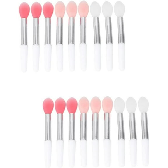 18 Pcs Silicone Lip Brush Mini Lipsticks Cleaning Tools Lip Brushes Disposable Silicone Lip Scrub Brush in Bulk Lip Sponge Lip Mask Applicator Silicone Lip Mask Brush