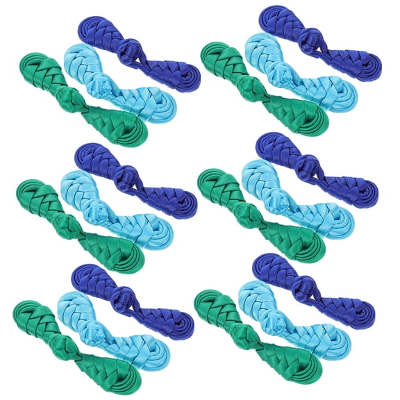SOPOTUTU Decorative Cheongsam Buttons Grass Green Packaged Cloth 18Pack 3.1x0.8in