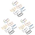 thumbnail image 1 of 18 Pcs Spring Nose Jewelry for Women Rings Stainless Steel Single Piercing Hoops Fake Double Spiral Miss, 1 of 6