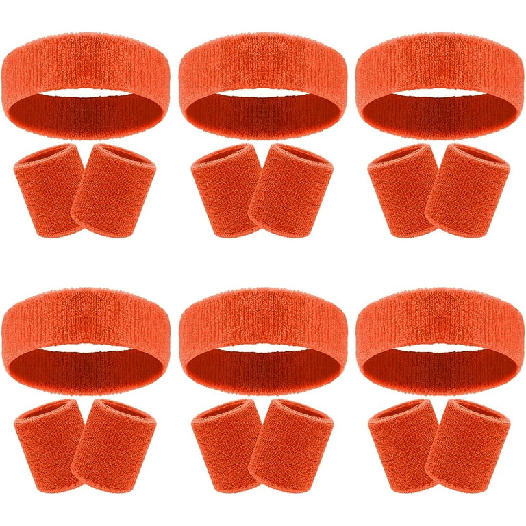 1980s Orange Headband Wristband Set 1980s Orange Headband Wristband Set