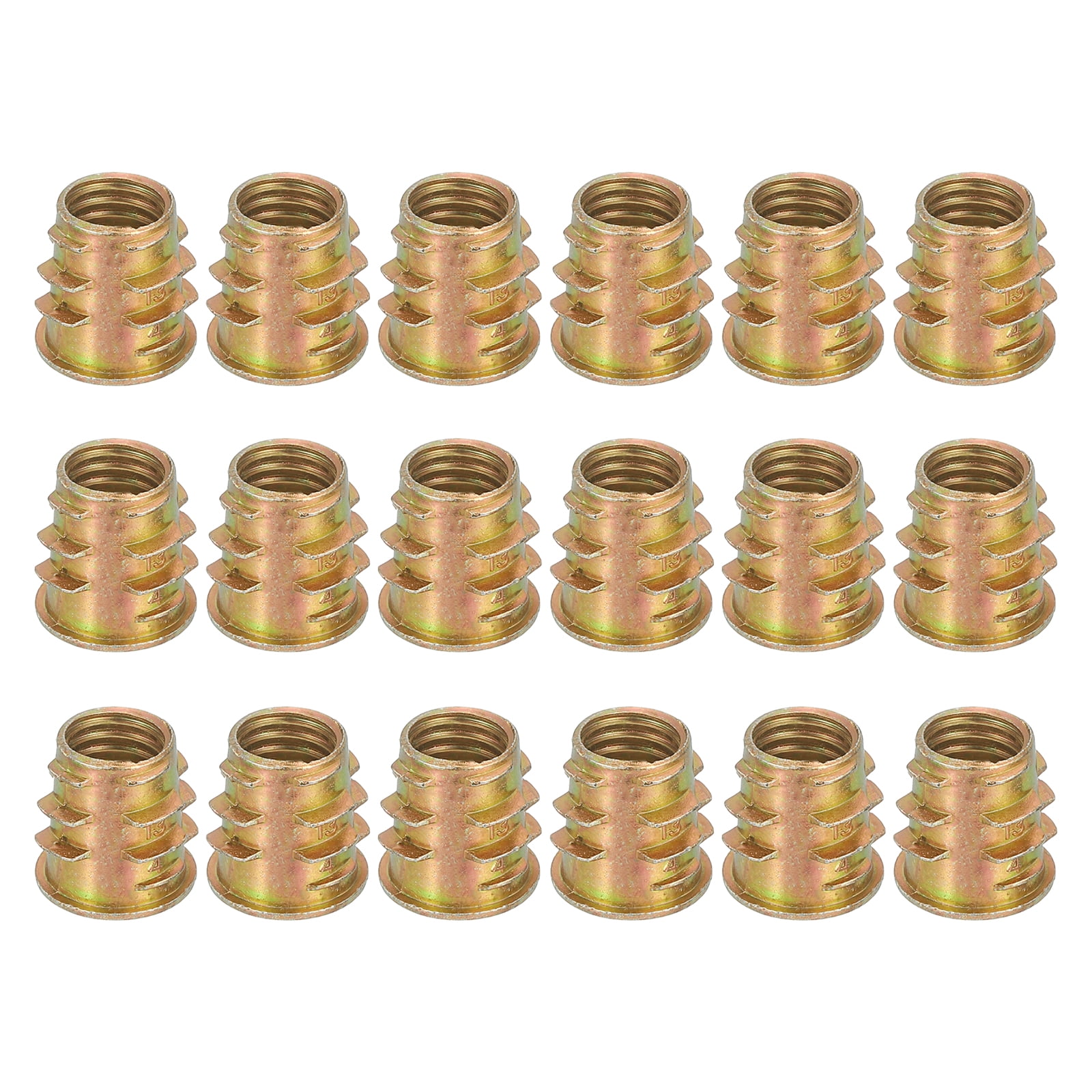 18 Pcs Threaded Inserts for Wood, Zinc Alloy M8 Thread Inserts Nuts ...