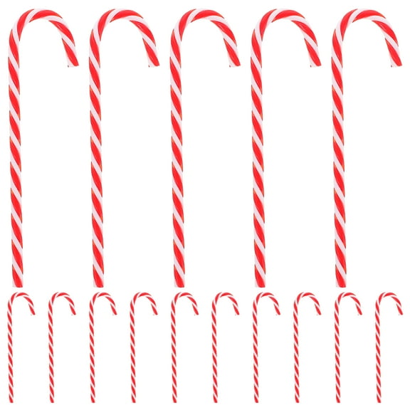 18 Pcs Twinkling Candy Cane Christmas Lawn Stakes Pathway Markers Creative Christmas Tree Decoration Gift (15 cm, )