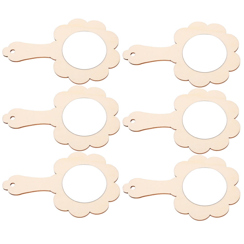 18 Pcs Wooden Mirror Unfinished Toy Small Mirrors Mini Toys Childrens