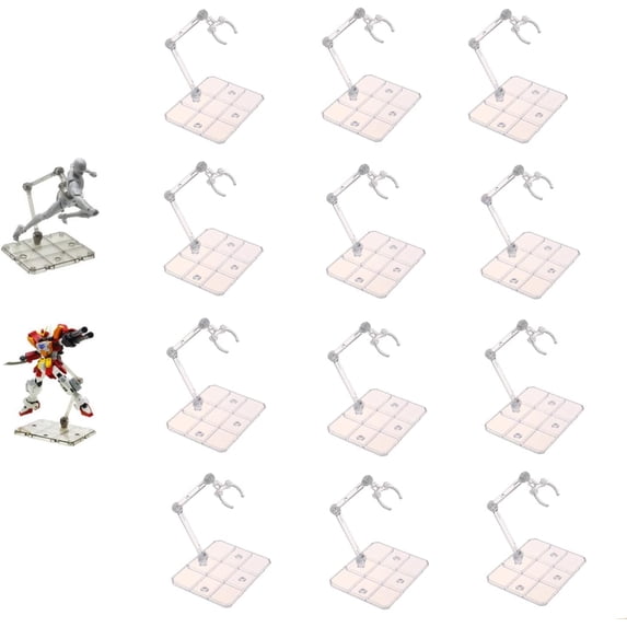 18 Pcs of HG144 Clear Action Figure Display Holder Base Doll Model Support Stand Gundam