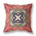 thumbnail image 1 of 18â Peach Sage Geo Tribal Suede Throw Pillow, 1 of 2