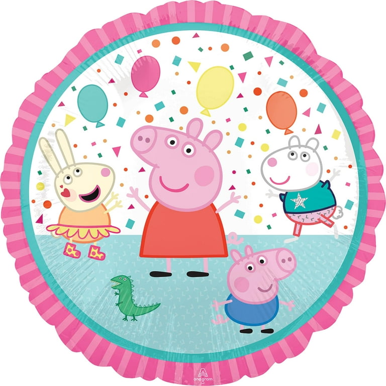 Balloon Foil Round Peppa Pig Helium Birthday Party Supplies Event