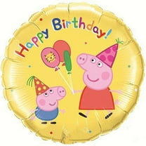18" Peppa Pig Happy Birthday Foil Balloon