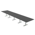 thumbnail image 1 of 18 Person Modular Powered Rectangular Boardroom Table Metal T Bases, 1 of 6
