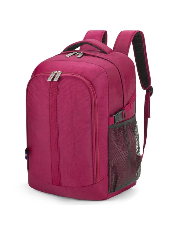 18" Personal Item Under Seat Laptop Backpack for American, South West, Spirit, Frontier Airlines (Purple)