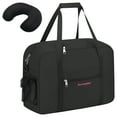 thumbnail image 1 of 18" Personal Item Underseat Duffel Bag W Pillow for Spirit, Frontier, Aa, South West Sun Country Airlines (Black), 1 of 5