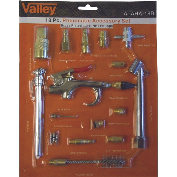 18 Piece 1/4" Air Accessory Kit