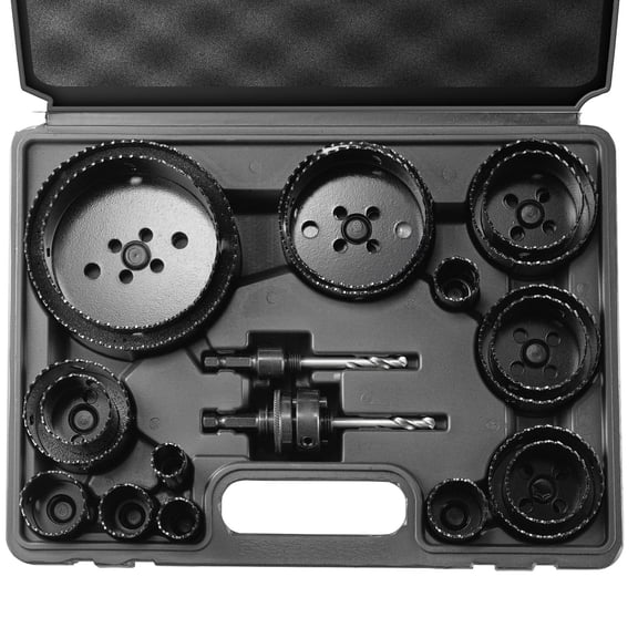 18 Piece Bi-Metal M42 Hole Saw Kit, 3/4 to 4-1/2 Inch Saw Blades Set with 6 Drill Bits and Case for Wood, Plastic and Iron Board