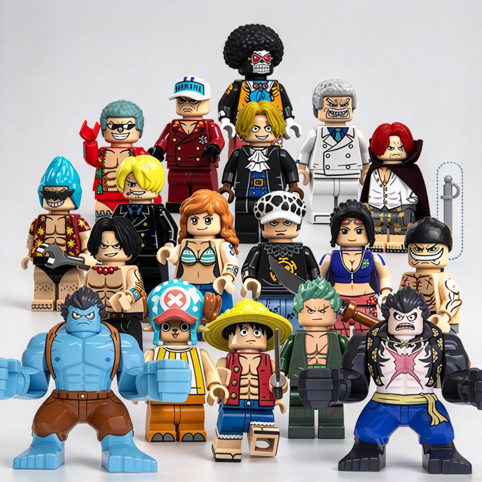 18-Piece Building Blocks Set, Creative Puzzle Minifigures with Assorted ...