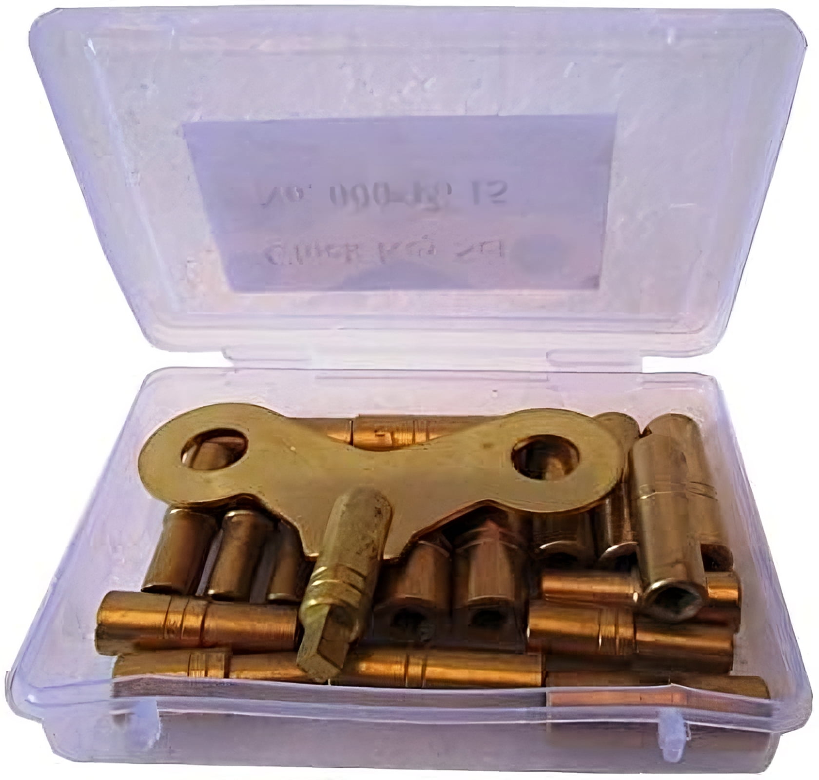 18 Piece Clock Winding Key Crank Winder Key Set Original Brass, Odd