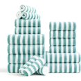 thumbnail image 1 of 18-Piece Microfiber Bath Towels Set - 6 Bath Sheet, 6 Hand Towels, 6 Washcloths, Soft, Highly Absorbent Bathroom Towel, Quick Dry & Less Lint Shower towel for Bathroom, Hotel, Spa, Dorm-Aquamarine, 1 of 13