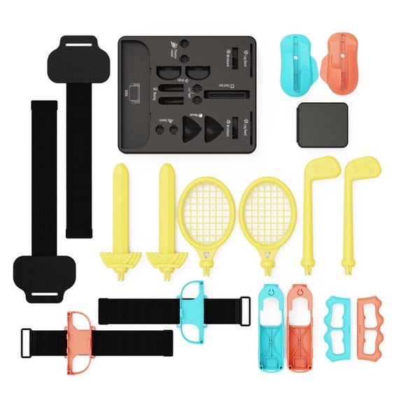 18 Piece Motion Sports Game Controllers Kit for Interactive Gaming Experiences Featuring Ergonomic Design and ABS Material