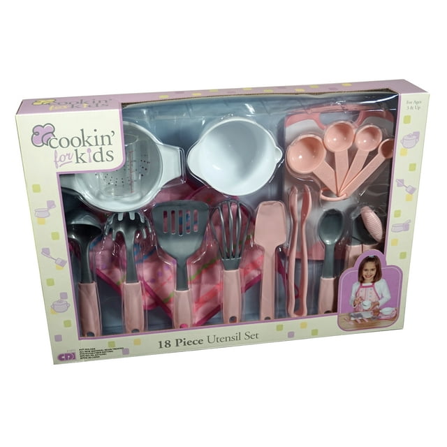 18 Piece Play Kitchen Utensil Cooking Set