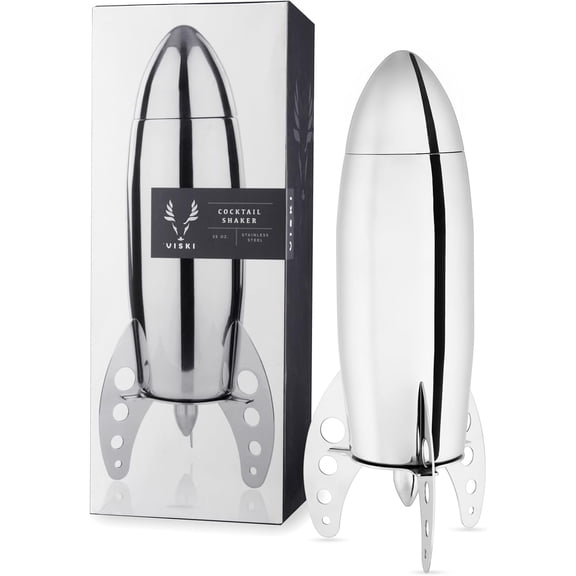 18-Piece Professional Cocktail Shaker Set and Bartender Kit with Stand, Stainless Steel Bar Tools Gift Set with Muddler, Jigger, Mixing Spoon for Home Bar and Mixology