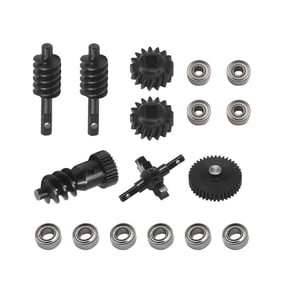 18-Piece SCX30 Carbon Steel Gearbox Gear & Axle Set 2/16T with Bearing for RC Model Car Parts