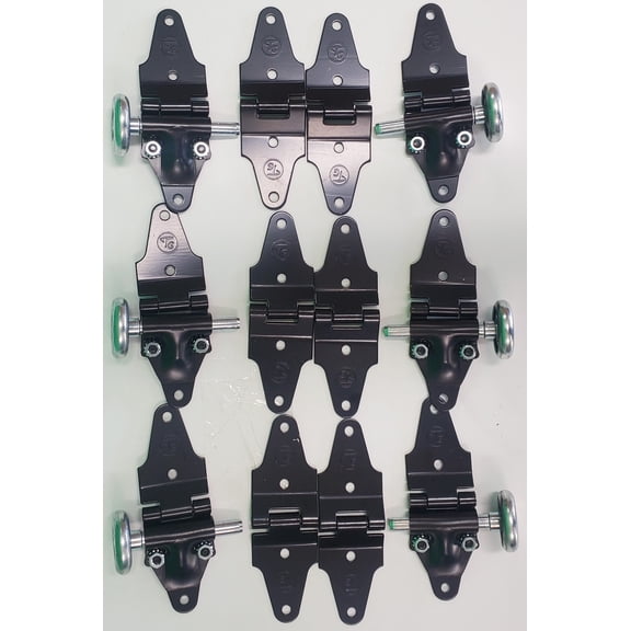 18 Piece Whiting Style Hinge/2"STEEL Roller Kit-Roll up Door-2 Panel Replacement