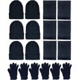 thumbnail image 1 of 18 Piece Winter Set - Hats Gloves Scarves, For Men & Women, Bulk Cold Weather Kits, 1 of 4