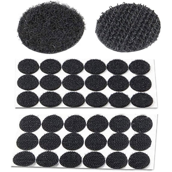 18 Pieces Carpet Anchor, Carpet Hook and Loop, Non-Slip Carpet Clip Sticker, Non-Slip Carpet Cushion Sticker Fixed (Black, Round)