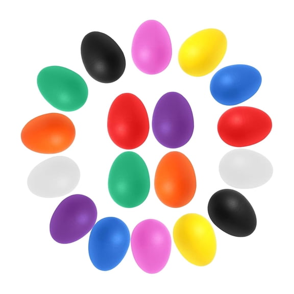 18 Pieces Egg Shakers Musical Hand Percussion Maracas Colorful Plastic Compact Size for Kids Classroom Learning