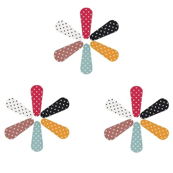 18 Pieces Embroidery Scissors Sheath Polka Dot Protective Cover Leather for Protection